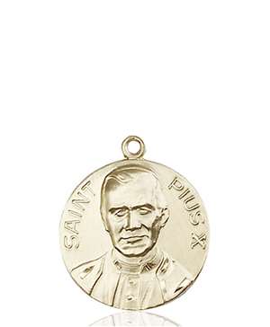 0885KT <br/>14kt Gold Pope Pius X Medal