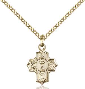 0890GF/18GF <br/>Gold Filled Communion 5-Way Pendant