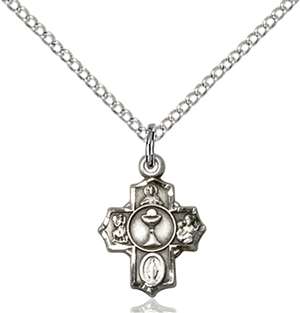 0890SS/18SS <br/>Sterling Silver Communion 5-Way Pendant