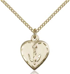 0891GF/18GF <br/>Gold Filled Heart / Communion Pendant