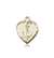 0891KT <br/>14kt Gold Heart / Communion Medal
