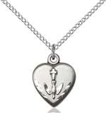 0891SS/18SS <br/>Sterling Silver Heart / Communion Pendant