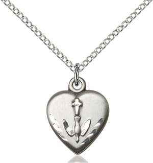 0891SS/18SS <br/>Sterling Silver Heart / Communion Pendant