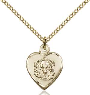 0892GF/18GF <br/>Gold Filled Heart / Communion Pendant