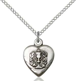 0892SS/18SS <br/>Sterling Silver Heart / Communion Pendant