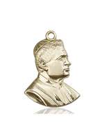 0897KT <br/>14kt Gold Saint Pius X Medal