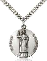 0914SS/24S <br/>Sterling Silver St. Stephen Pendant