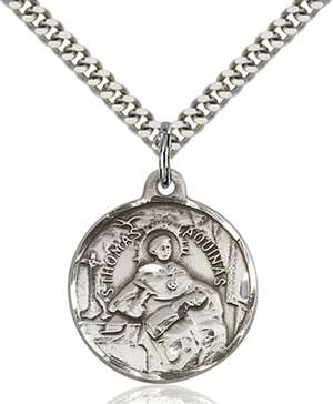 0956SS/24S <br/>Sterling Silver St. Thomas Aquinas Pendant
