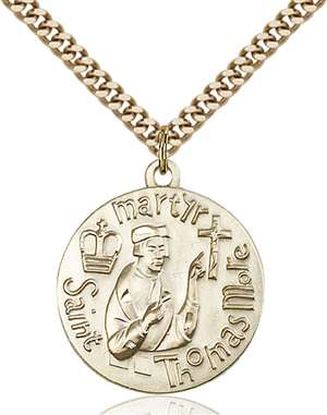 0957GF/24G <br/>Gold Filled St. Thomas More Pendant