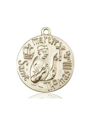 0957KT <br/>14kt Gold St. Thomas More Medal