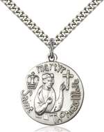 0957SS/24S <br/>Sterling Silver St. Thomas More Pendant