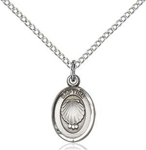 0974SS/18SS <br/>Sterling Silver Baptism Pendant