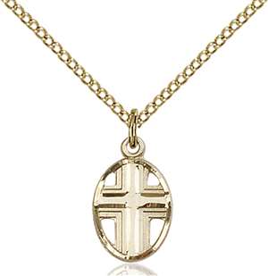 0977GF/18GF <br/>Gold Filled Cross Pendant