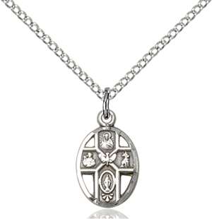 0980SS/18SS <br/>Sterling Silver 5-Way Pendant