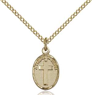 0981GF/18GF <br/>Gold Filled Friend In Jesus Cross Pendant