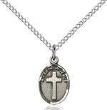 0981SS/18SS <br/>Sterling Silver Friend In Jesus Cross Pendant