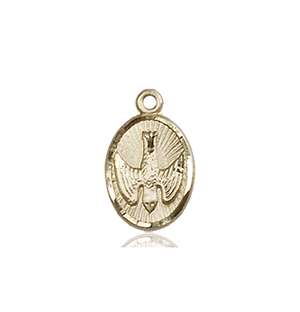 0982KT <br/>14kt Gold Holy Spirit Medal