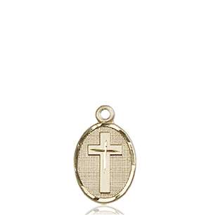 0983KT <br/>14kt Gold Cross Medal