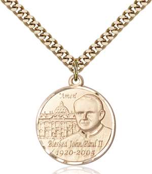 1003GF/24G <br/>Gold Filled St. John Paul II Pendant