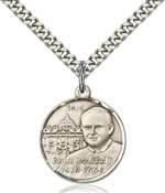 1003SS/24S <br/>Sterling Silver St. John Paul II Pendant