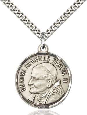 1009SS/24S <br/>Sterling Silver St. John Paul II Pendant