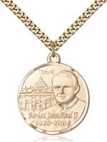 1013GF/24G <br/>Gold Filled St. John Paul II Pendant