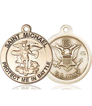 1170KT2 <br/>14kt Gold St. Michael Medal