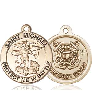 1170KT3 <br/>14kt Gold St. Michael Medal
