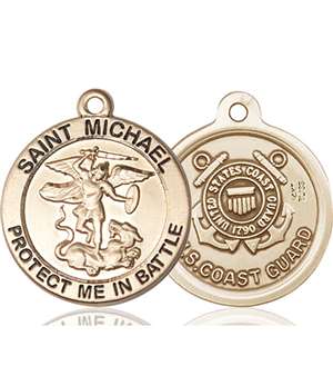 1170KT3 <br/>14kt Gold St. Michael Medal