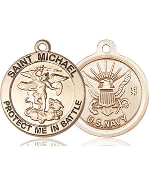 1170KT6 <br/>14kt Gold St. Michael the Archangel Medal