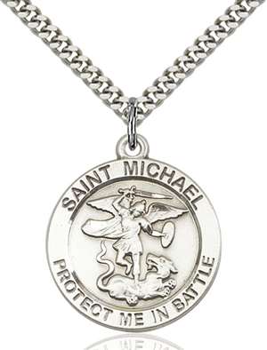 1170SS/24S <br/>Sterling Silver St. Michael Pendant