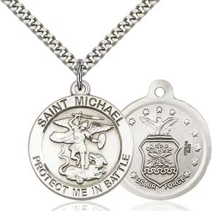 1170SS1/24S <br/>Sterling Silver St. Michael the Archangel Pendant