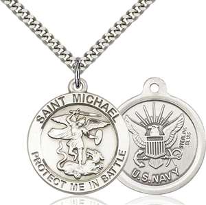 1170SS6/24S <br/>Sterling Silver St. Michael the Archangel Pendant