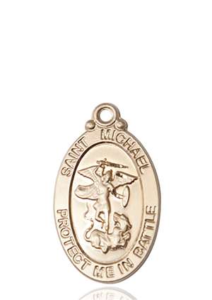 1171KT <br/>14kt Gold St. Michael Medal