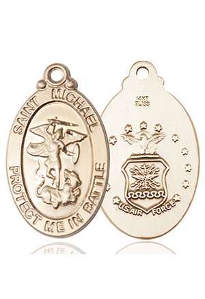 1171KT1 <br/>14kt Gold St. Michael Medal