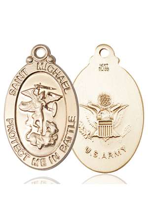 1171KT2 <br/>14kt Gold St. Michael Medal