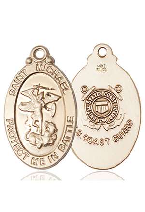 1171KT3 <br/>14kt Gold St. Michael Medal