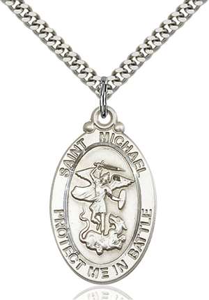 1171SS/24S <br/>Sterling Silver St. Michael Pendant