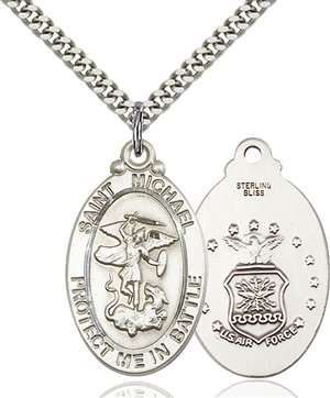1171SS1/24S <br/>Sterling Silver St. Michael Pendant