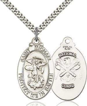1171SS5/24S <br/>Sterling Silver St. Michael Pendant
