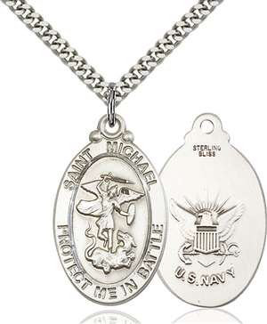 1171SS6/24S <br/>Sterling Silver St. Michael Pendant