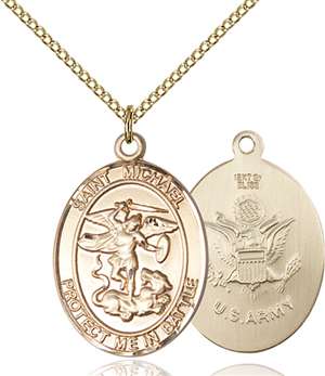 1172GF2/18GF <br/>Gold Filled St. Michael the Archangel Pendant