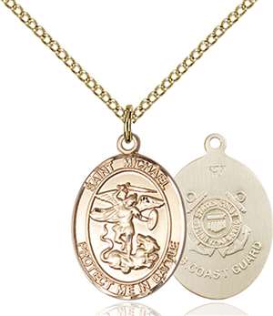 1172GF3/18GF <br/>Gold Filled St. Michael the Archangel Pendant