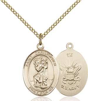 1172GF6/18GF <br/>Gold Filled St. Michael the Archangel Pendant