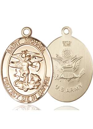 1172KT2 <br/>14kt Gold St. Michael the Archangel Medal