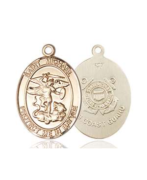1172KT3 <br/>14kt Gold St. Michael the Archangel Medal