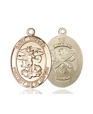 1172KT5 <br/>14kt Gold St. Michael the Archangel Medal