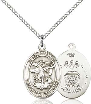 1172SS1/18SS <br/>Sterling Silver St. Michael the Archangel Pendant