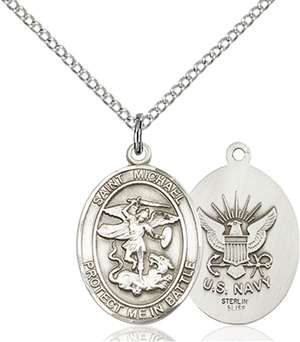 1172SS6/18SS <br/>Sterling Silver St. Michael the Archangel Pendant
