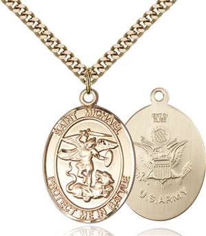 1173GF2/24G <br/>Gold Filled St. Michael Pendant